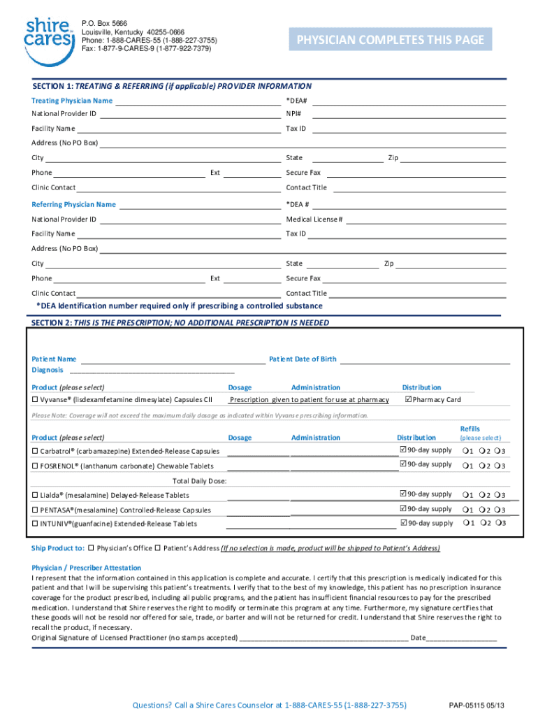 Shire Cares  Form