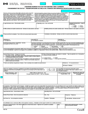 BSF722 Agence Des Services Frontaliers Du Canada Cbsa Asfc Gc  Form