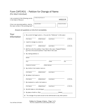 Cafc401  Form