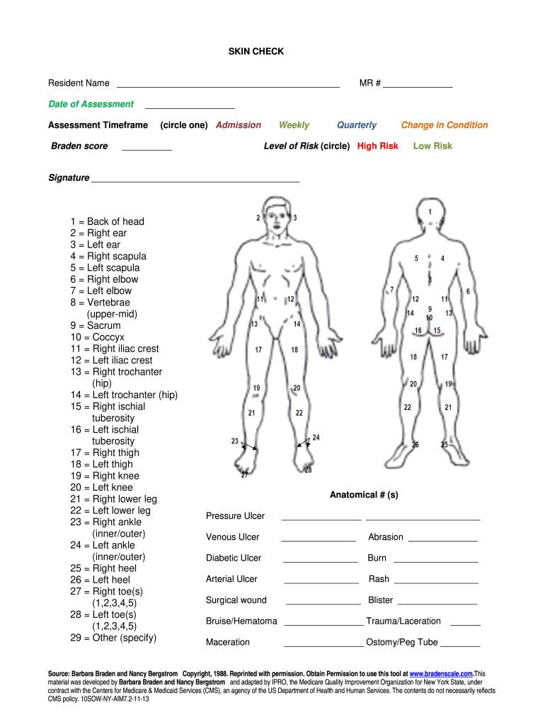 Body Check Form