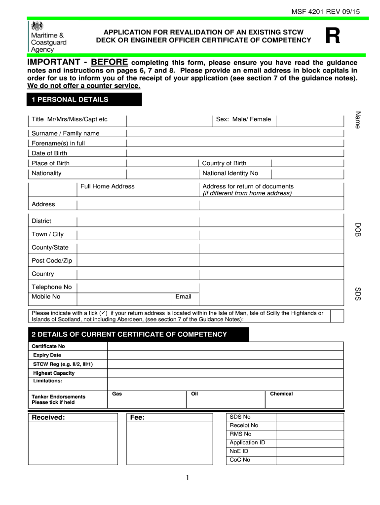 Msf 4201 Form 2015