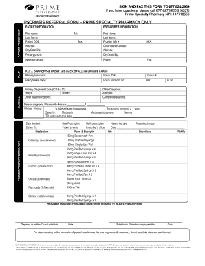 Psoriasis Referral Form Prime Therapeutics