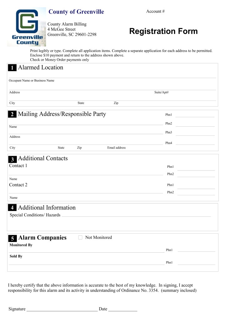 County Alarm Billing  Gcso  Form