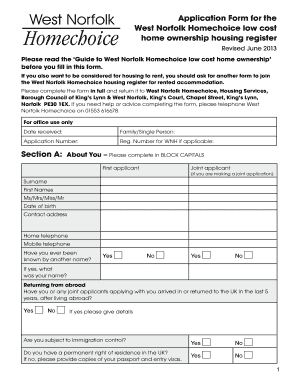 Homechoice Order Form