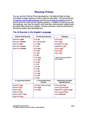 Phonic Primer Reader Book PDF Download  Form