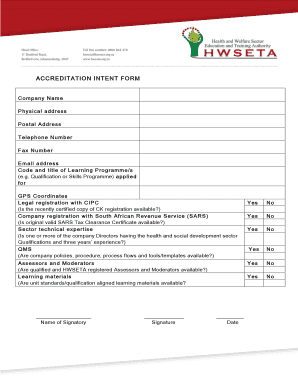 Hwseta Bursary  Form