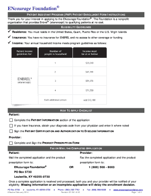 Re Enrollment for the Encourage Foundation Form