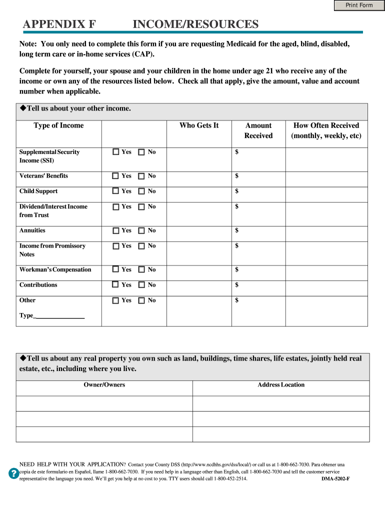 Dma 5202  Form