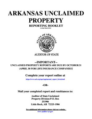  Arkansas Unclaimed Property 2015