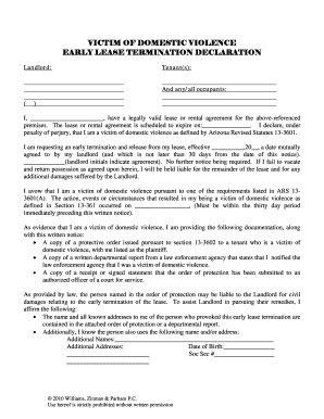 Termination Declaration Form