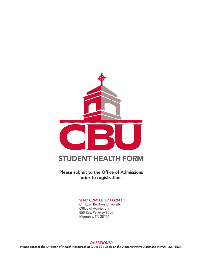 Cbu Health Form