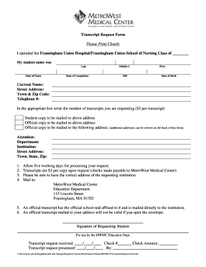  Framingham Union Hospital Medical Records 2008