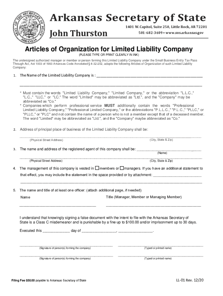 Get and Sign the Name of the Limited Liability Company is 2020-2022 Form