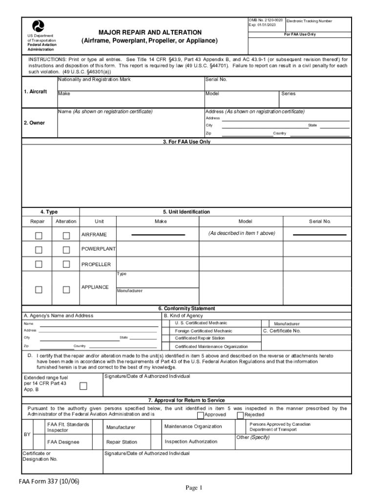  337 Aviation Form 2006-2024