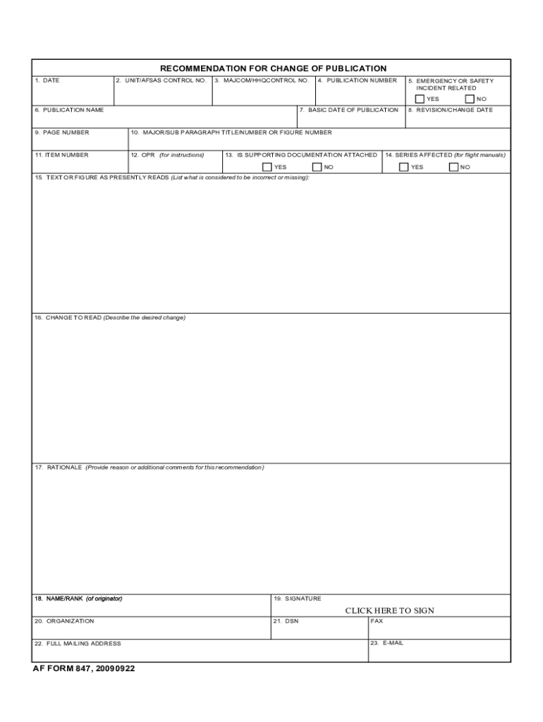 RECOMMENDATION for CHANGE of PUBLICATION  Form