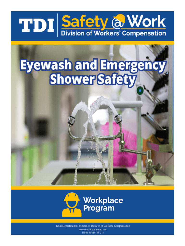  Eyewash and Emergency Shower Texas Department of 2021-2024