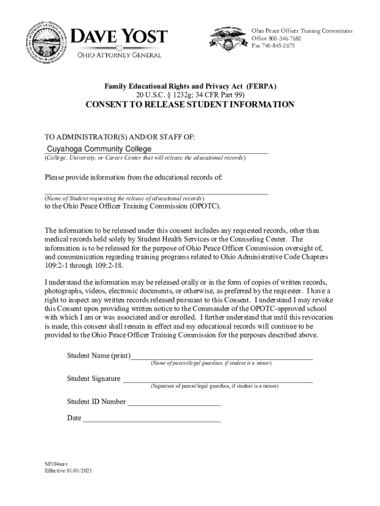 Ohio State Highway PatrolOhio Peace Officer Training Commission Ohio Attorney Ohio Peace Officer Training Commission Ohio Attorn  Form