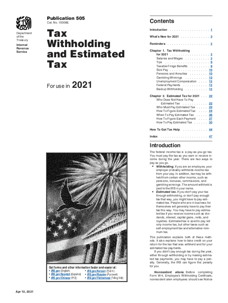  Tax and Estimated Withholding Irs Gov 2021-2023
