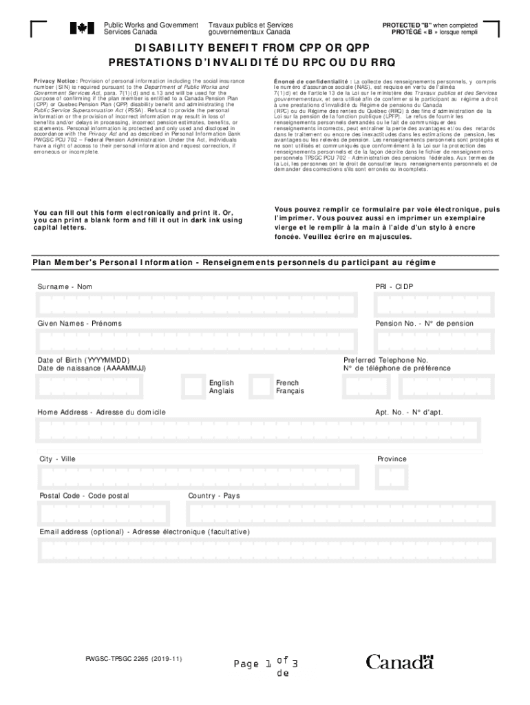 Pwgsc Tpsgc 2265 Fill Out and Sign Printable PDF Template  Form