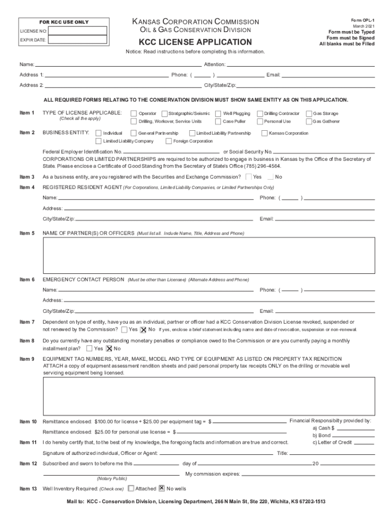  K ANSAS CORPORATION COMMISSION 2021-2024