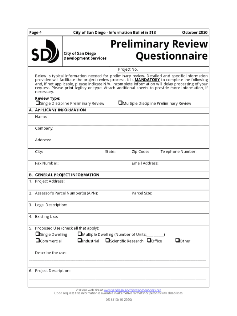  Preliminary ReviewDevelopment ServicesCity of San Diego 2020-2024