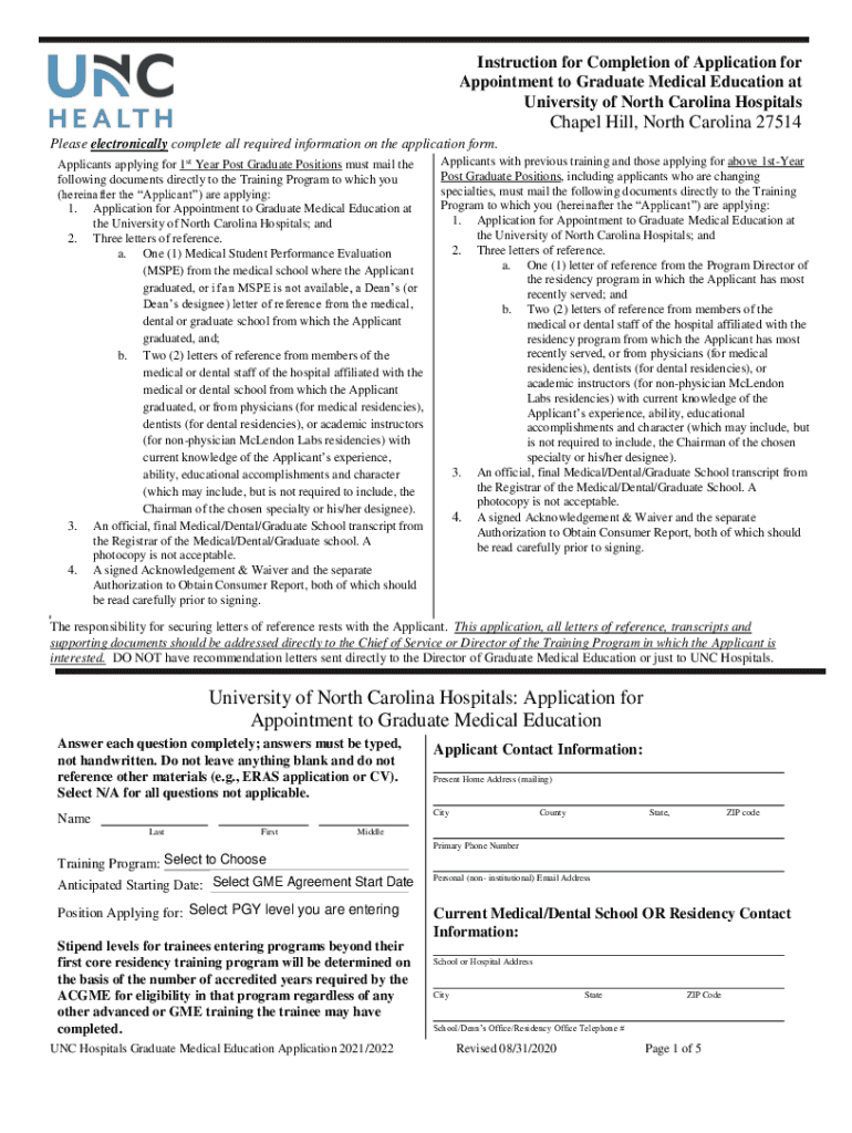 Certificate Program in General Practice Residency Adams  Form