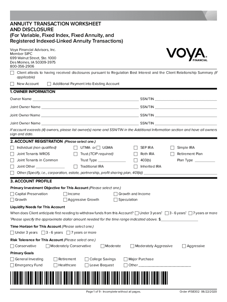  Voya Financial Fact Sheet 2020-2024