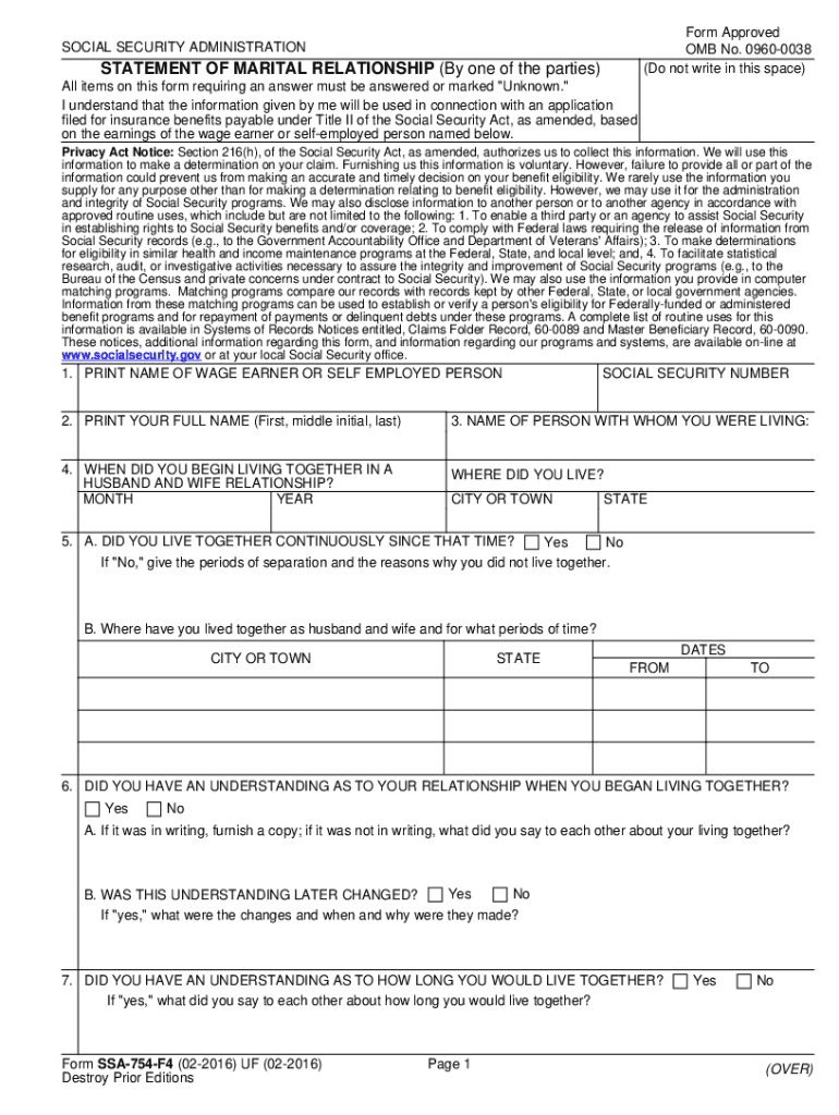 Security Form Marriage