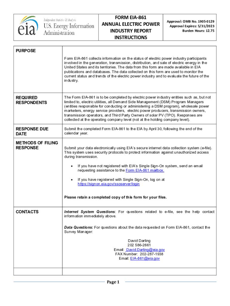 Eia 861  Form