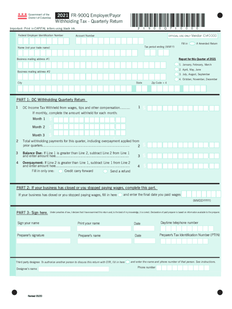  Specifications for Bulk FILING Withholding FR 900q Tax 2020