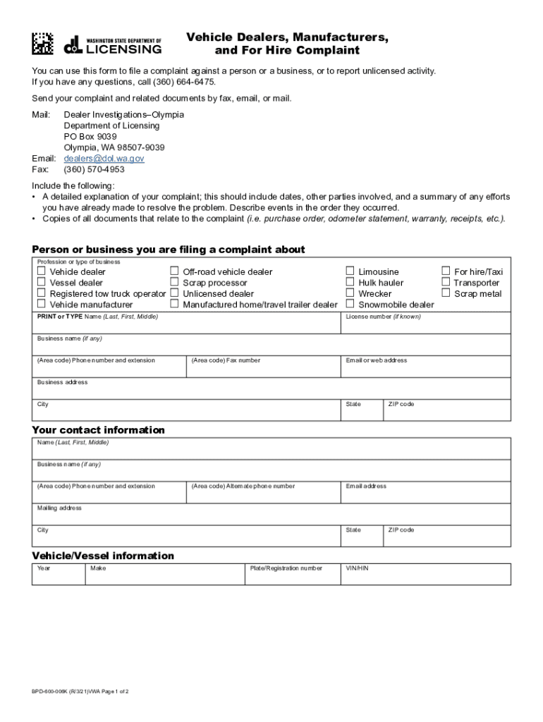  Vehicle Dealers Fill and Sign Printable Template Online 2021-2024