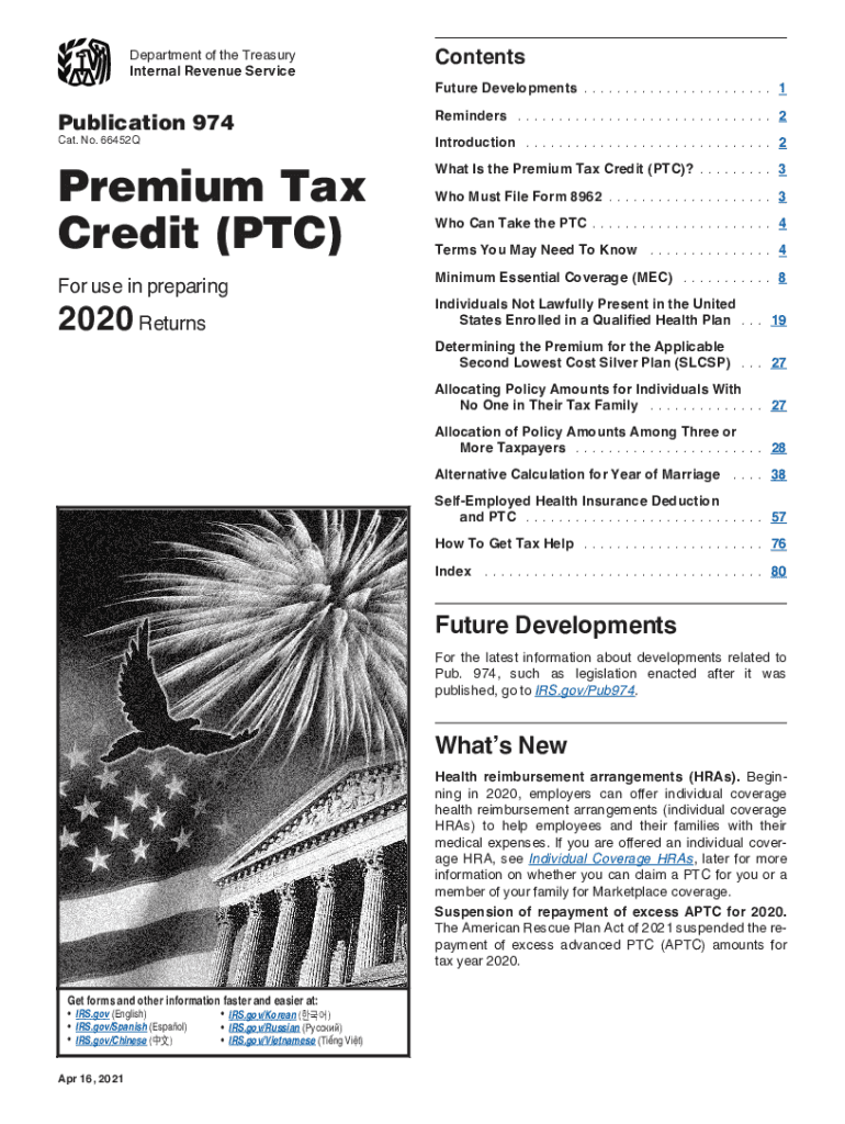 Publication 974 Internal Revenue Service  Form