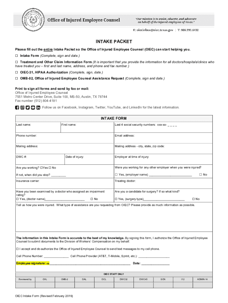  3 Patient Intake Forms in PDFMS WordPPM 101 How to Create a Successful Work Intake Process Online Intake FormsIntakeQIntake Form 2019-2024