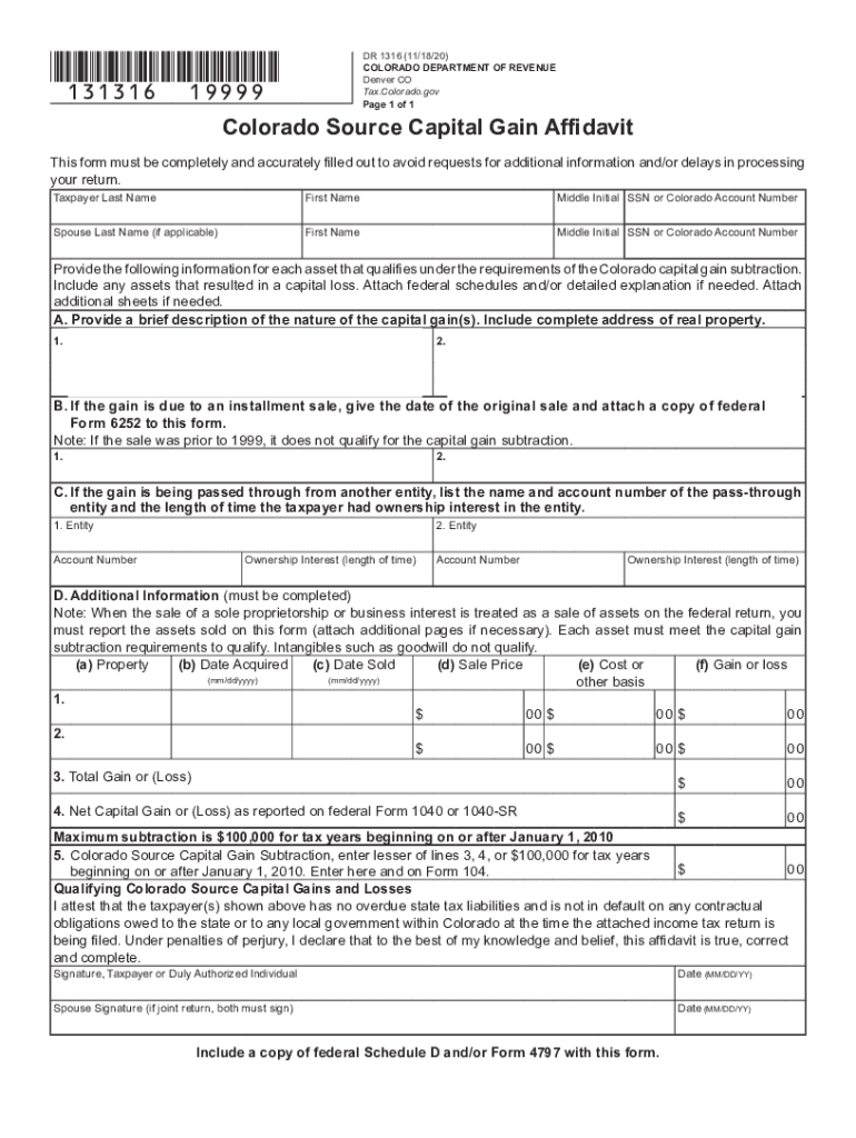  Income 15 Colorado Capital Gain SubtractionDenver, CO 80217 0087 Request for Copy of Tax Returns See HomeDepartment of Revenue 2020