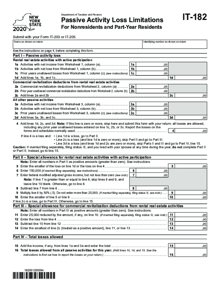  Passive Activity Loss Internal Revenue Service 2020