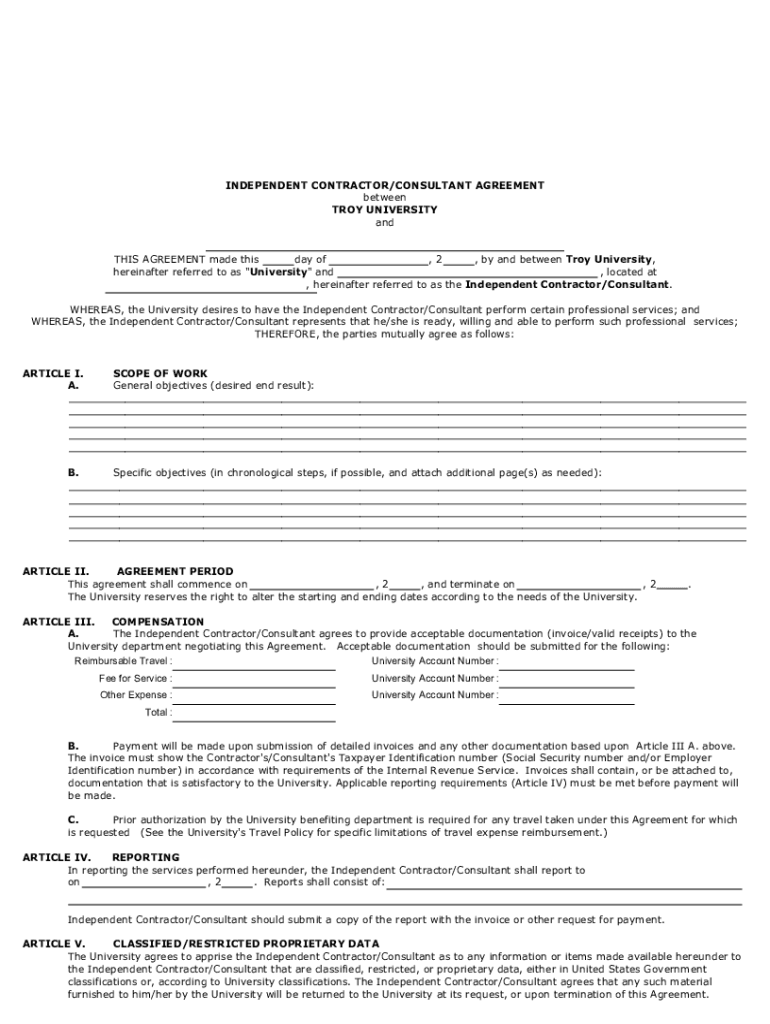 50 Independent Contractor Agreement Forms & Templates