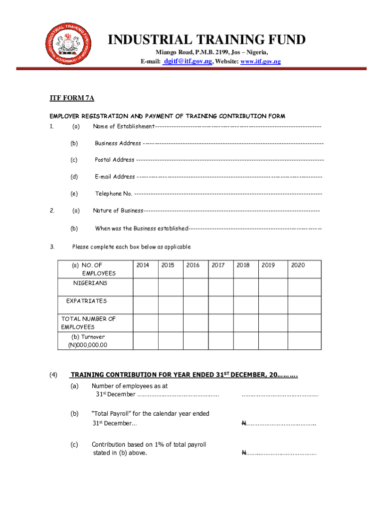 Itf Registration Form