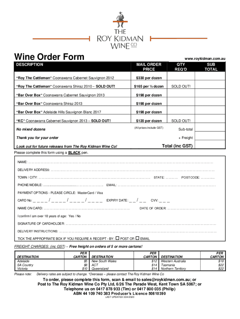 $330 Per Dozen Form