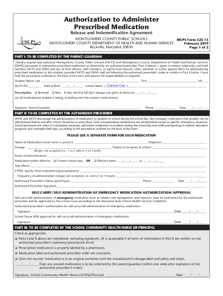 Authorization to Provide Medically Prescribed Treatment  Form