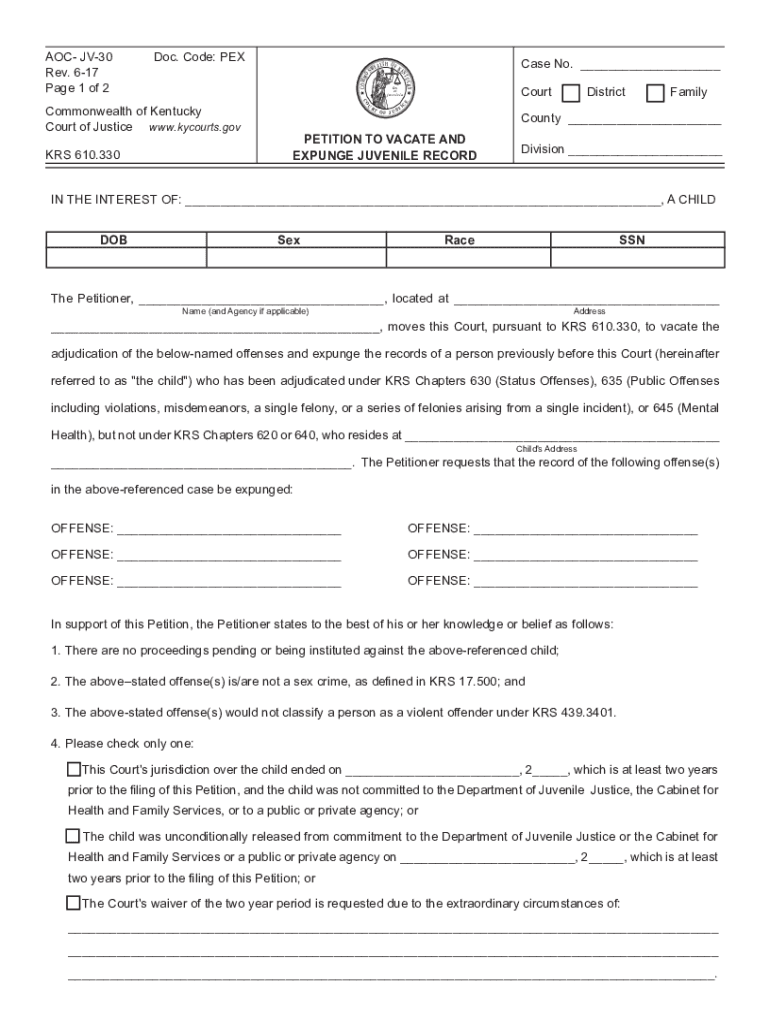 Form AOC JV 29 Download Fillable PDF or Fill Online Order 2017-2024