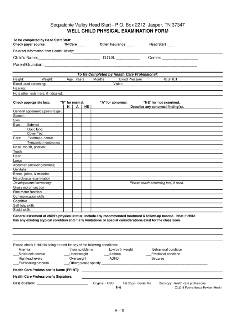  Sequatchie Valley Head Start P 2018-2024