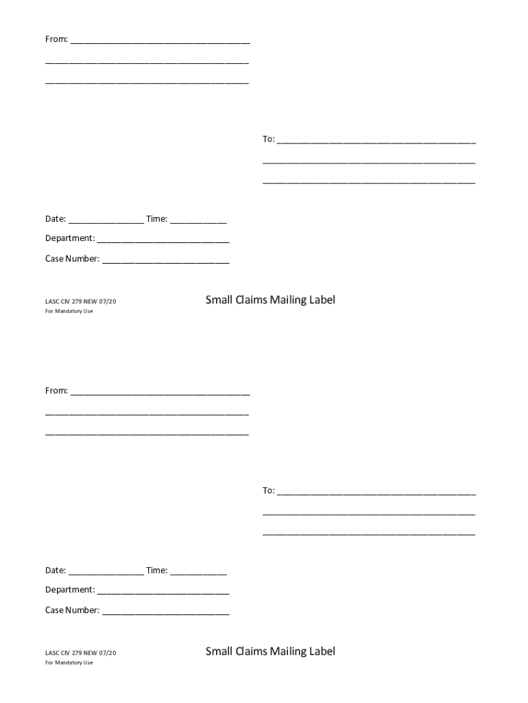 Lasc Civ 279  Form