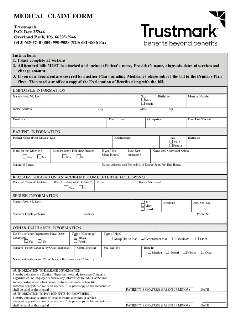 Fillable Online Catholicdioceseofwichita Medicalvision Claim  Form