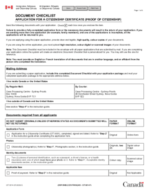 Canada Checklist Application Citizenship - Fill Out and Sign Printable PDF  Template | signNow