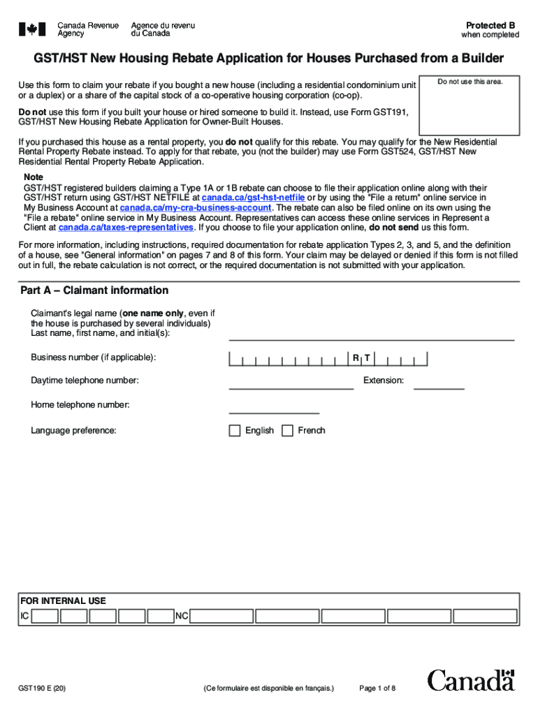 Get and Sign Ontario HST Rebate for New Build PersonalFinanceCanada  Form