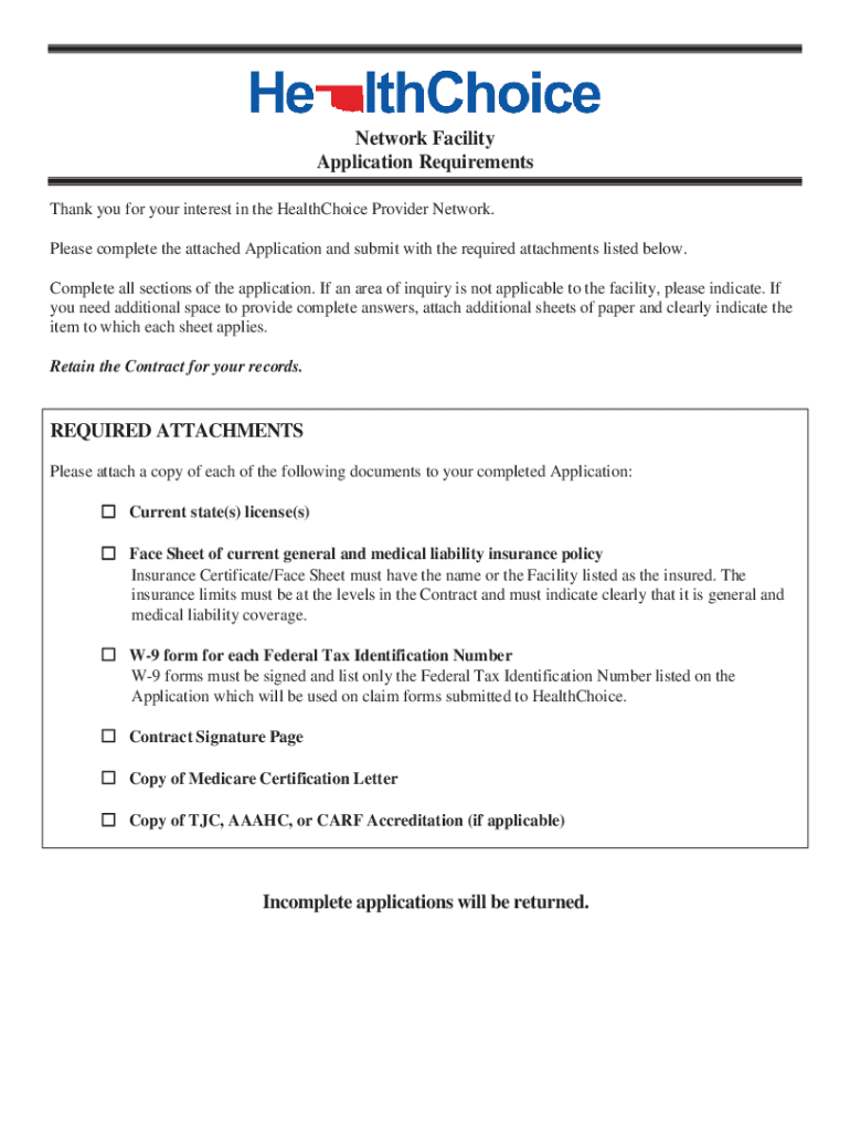 OK Network Provider Long Term Acute Care Facility Contract  Form
