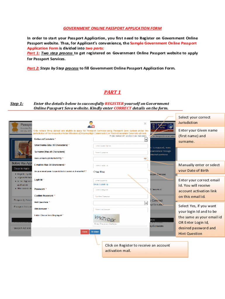 Sample Passport Form