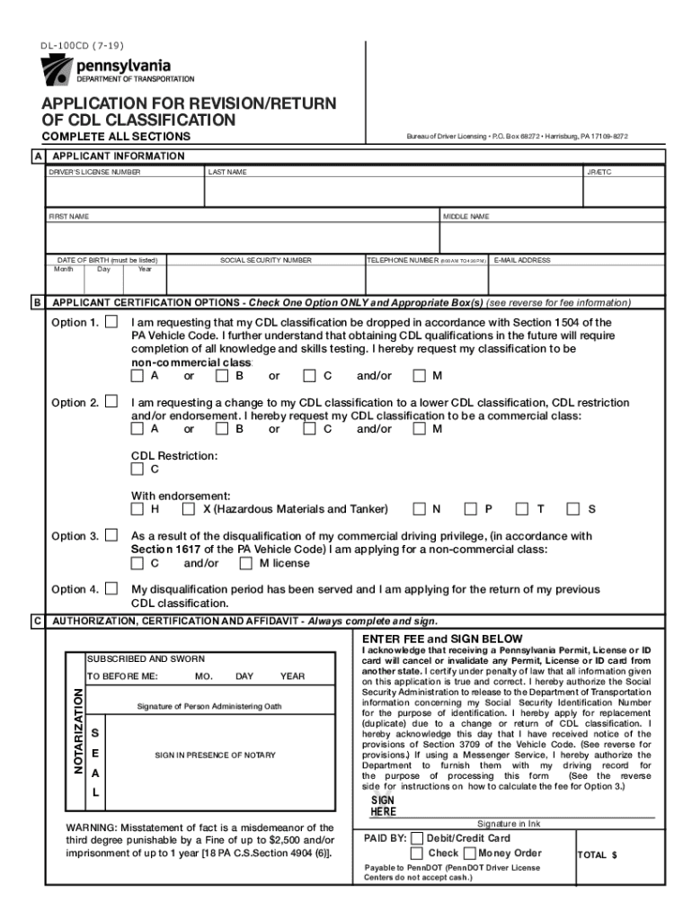  PennDOT Parent or Guardian Certification FormPennDOT Non Commercial Learner's Permit ApplicationAPPLICATION for PENNSYLVANIA NON 2019