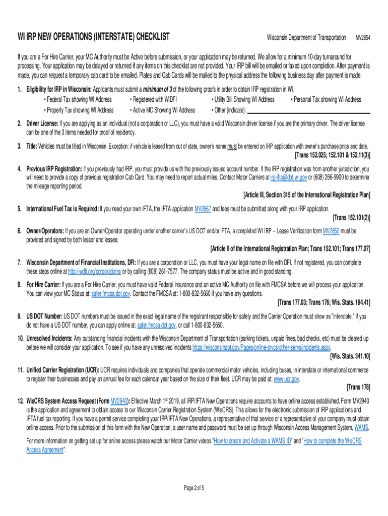  WI IRP Application Schedule B New Operation 2020-2024