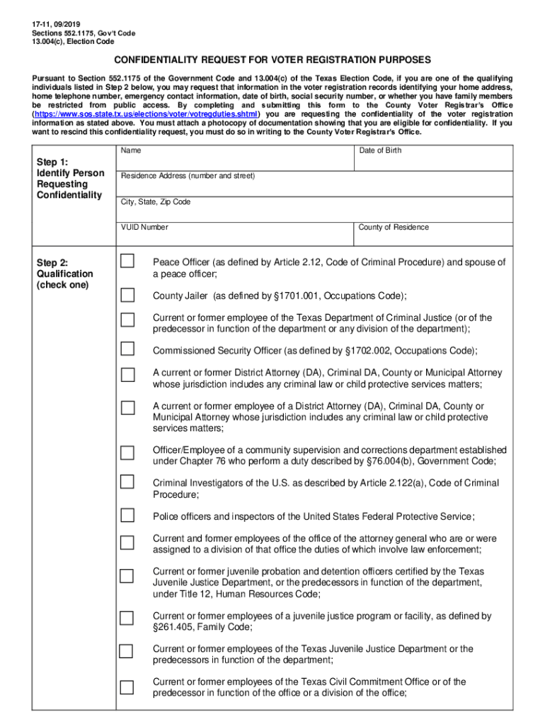 ELECTION CODE TITLE 2 VOTER QUALIFICATIONS and  Form